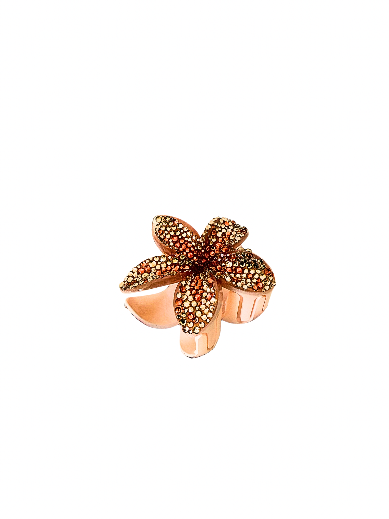 Sunset Orange Island Bloom Claw Clip