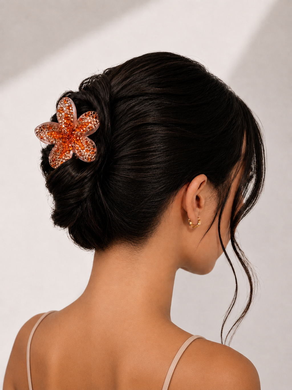 Sunset Orange Island Bloom Claw Clip