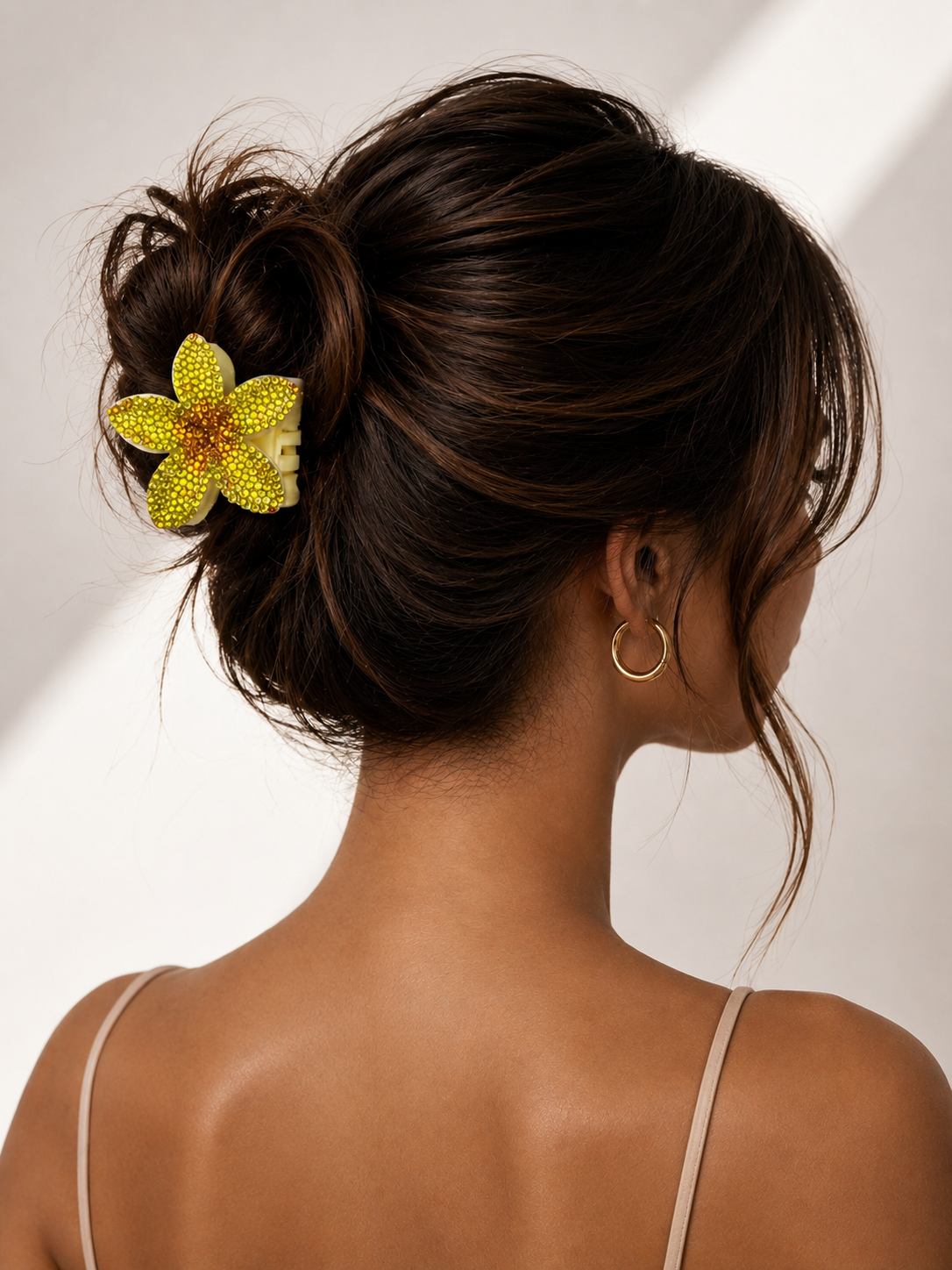 Amalfi Yellow Island Bloom Claw Clip